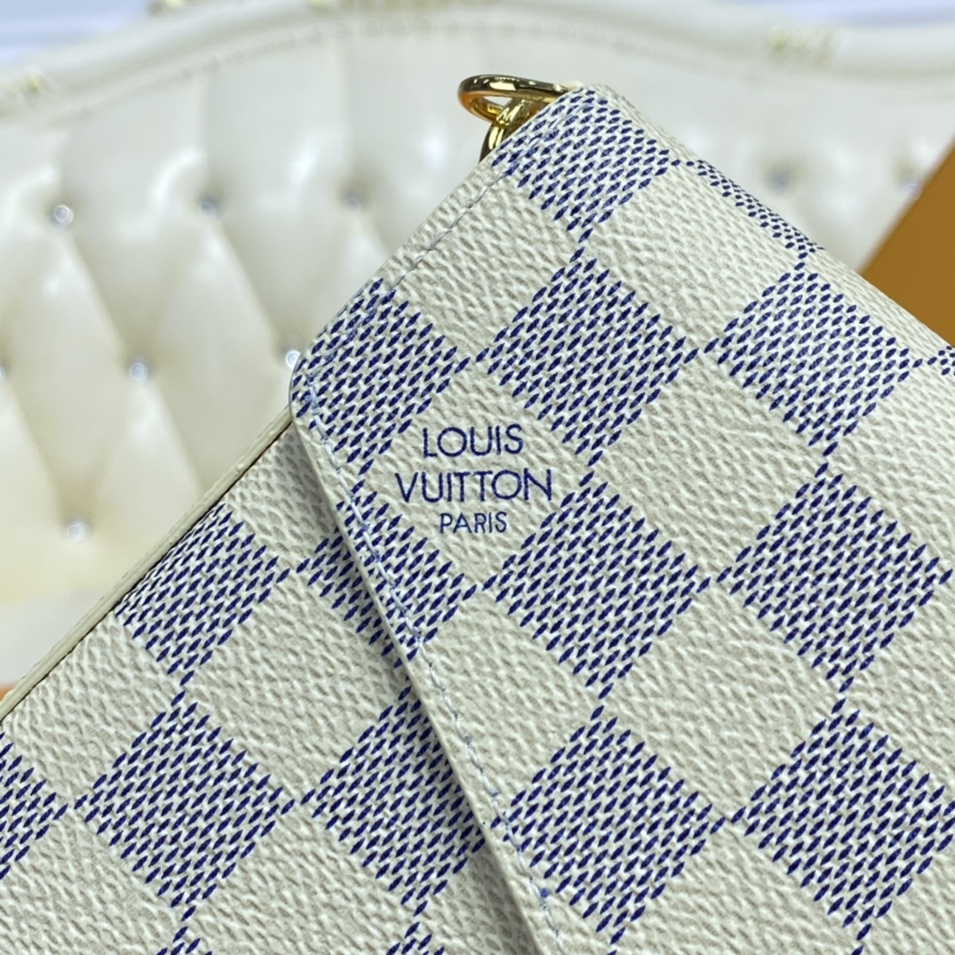 Louis Vuitton FELICIE POCHETTE Handbag Damier Azur N63106